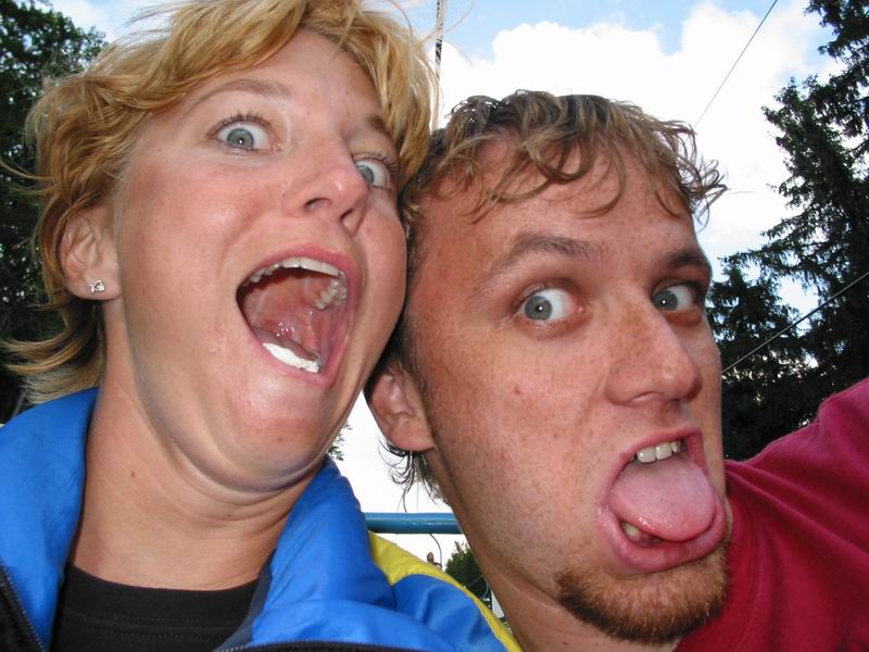 Holčička s rupkem na lanovce